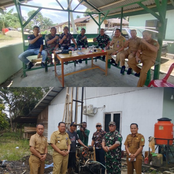 TNI Manunggal Air Bersih: Kodim 0302/Inhu Melalui Koramil 03/SBD Kolaborasi PT TGI Bangun Sumur Bor untuk Warga Pangkalan Kasai