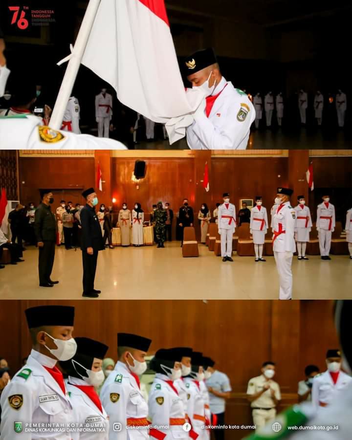 Walikota Dumai H. Paisal Kukuhkan Anggota Paskibraka 2021