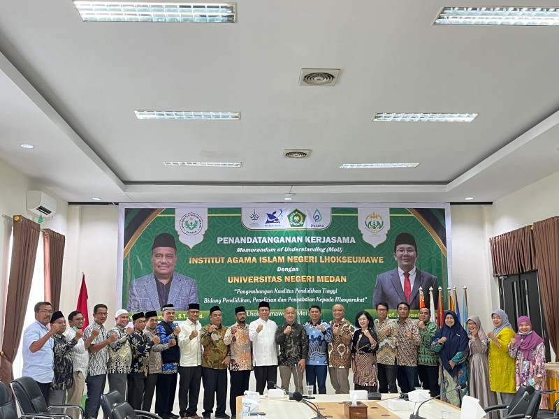 IAIN Lhokseumawe dan UNIMED Tandatangani Nota Kesepahaman