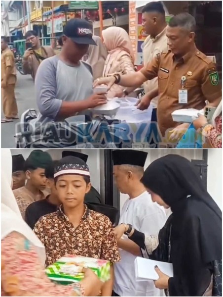 Pererat Silaturahmi, Dinas PUPR Rohil Bagikan Takjil dan Santuni Anak Yatim