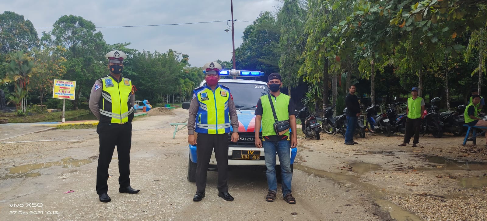 Satlantas Polres Inhu Pantau Objek Wisata dan Titik Rawan Laka