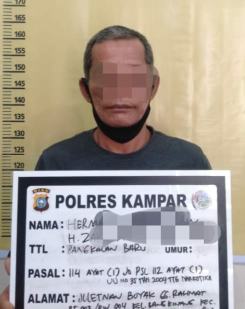 Seorang Pelaku Narkoba Diciduk Polisi di Jalan Letnan Boyak Bangkinang Kota