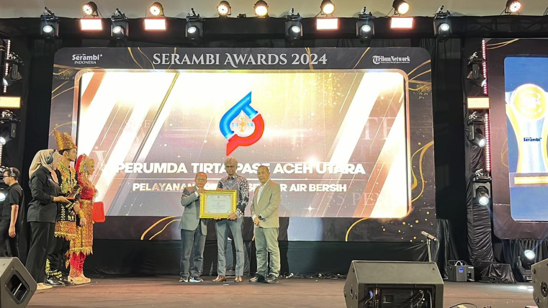 Perumda Tirta Pase Diganjar Anugerah Serambi Award 2024