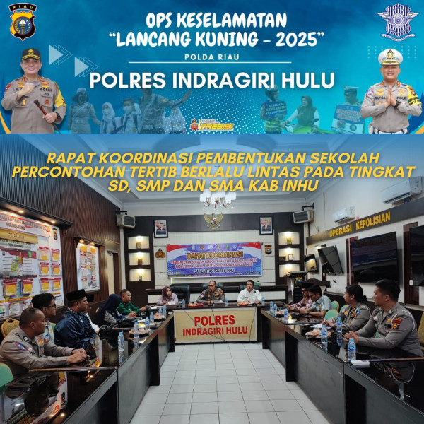 Pembentukan Sekolah Percontohan Tertib Lalu Lintas, Kasat Lantas Polres Inhu Pimpin Rakor