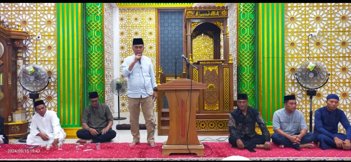 Bupati Natuna Hadir Maulid Nabi di Masjid Serasan