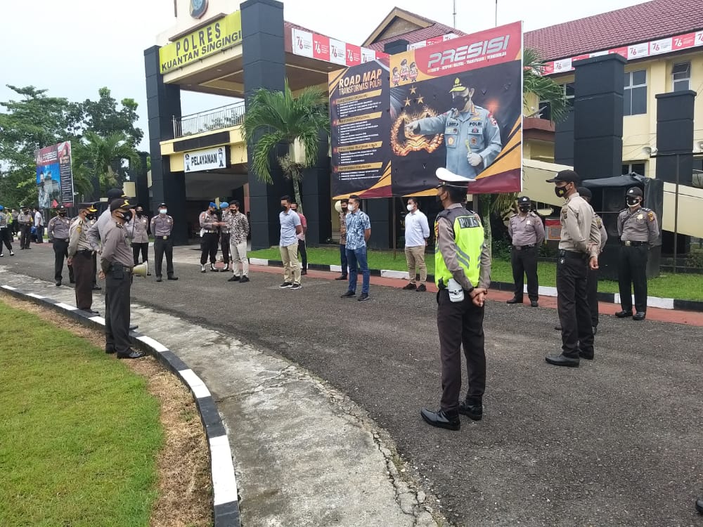 Polres Kuansing Melaksanakan Latihan Peningkatan Kemampuan Fungsi Teknis Kepolisian