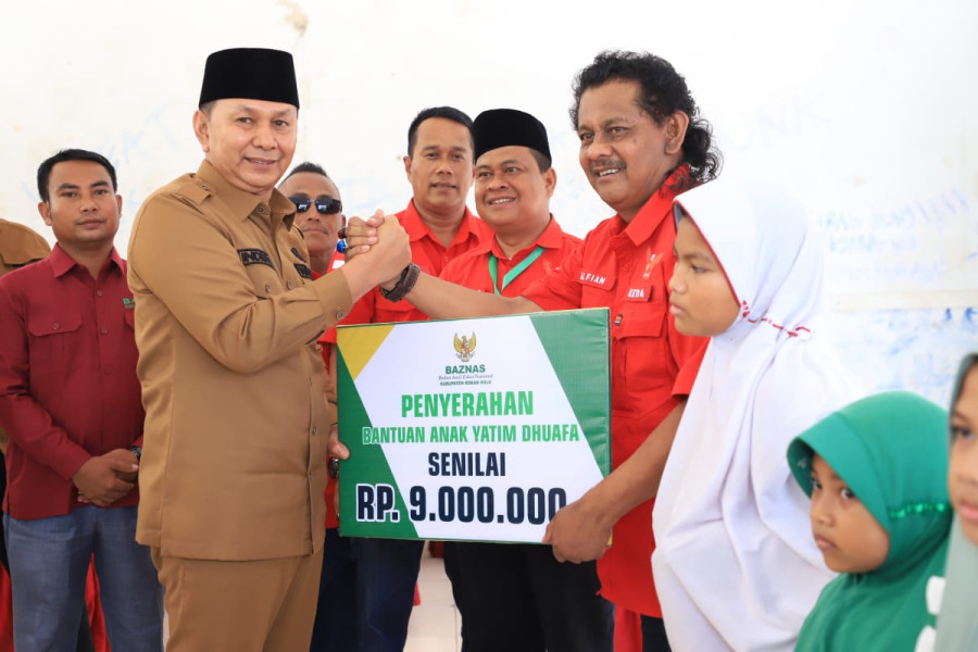 Wabup Rohul Bersama Wartawan Gelar Acara Potong Tumpeng dan Santunan Anak Yatim dalam Peringatan HPN ke-78