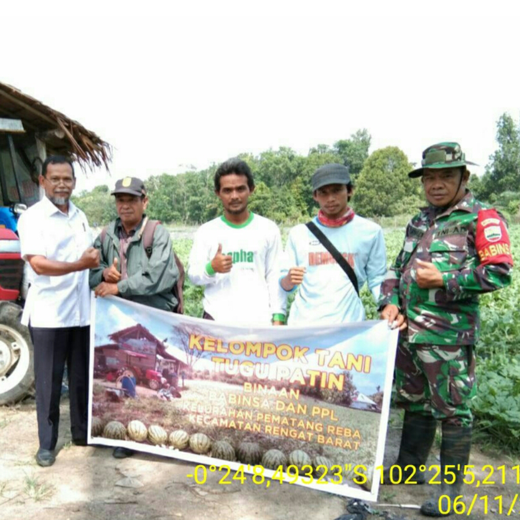 Babinsa Dampingi Penyuluhan Kelompok Tani Tugu Patin Kelurahan Pematang Reba