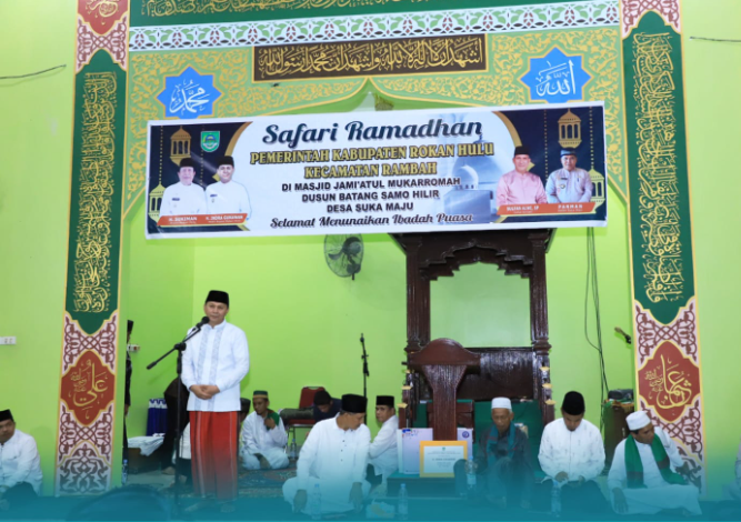 Pemerintah Rohul Berhasil Menutup Safari Ramadhan 1445 H Dengan Sukses Di Desa Suka Maju