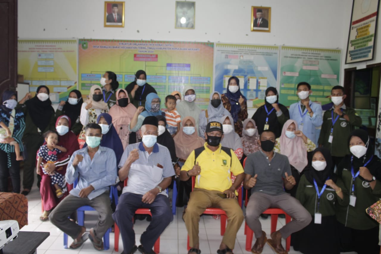 Tim Pengabdian Kukerta UNRI 2021 Edukasikan Bahaya Stunting di Desa Banglas Barat