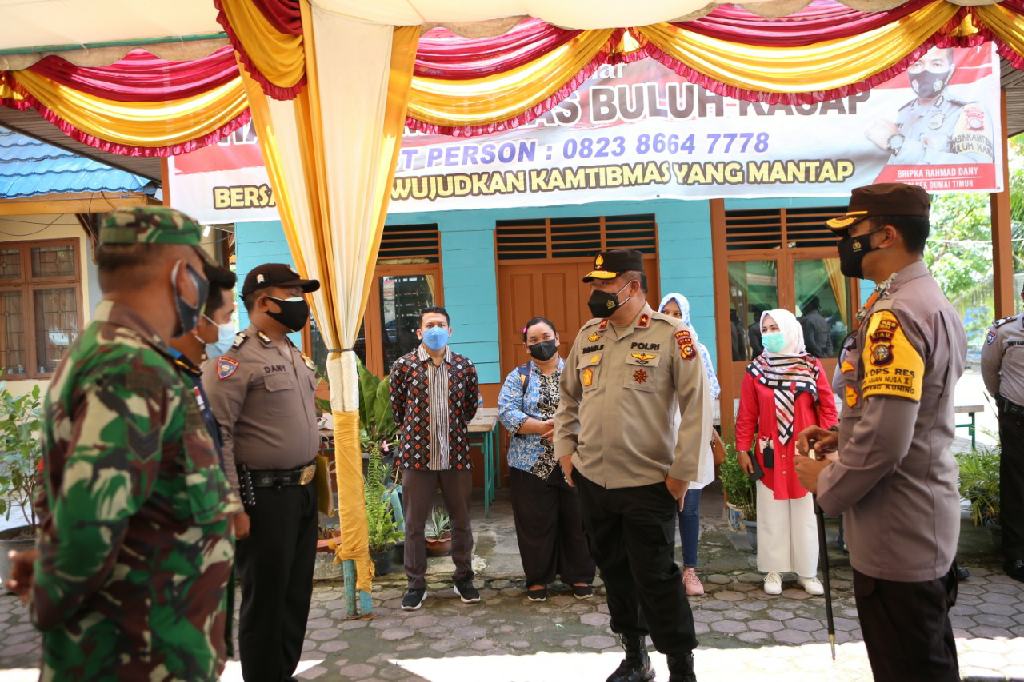 Kunker ke Dumai Wakapolda Riau Tinjau Pelaksanaan Vaksinasi dan 3T