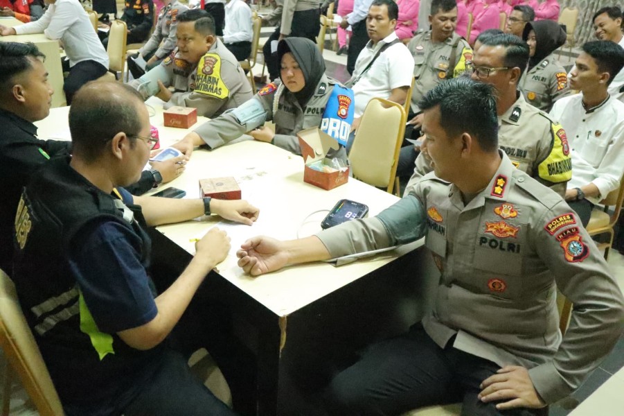 Bakti Kesehatan Hari Bhayangkara ke-79, Polres Inhu Gelar Donor Darah untuk Masyarakat