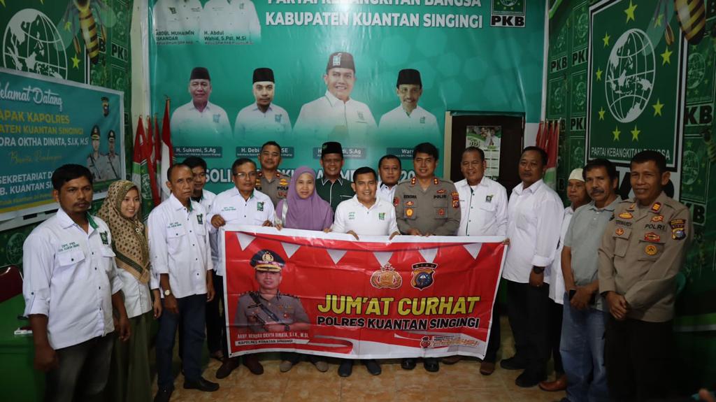 Tampung Aspirasi Dan Silaturahmi Dengan Pengurus DPC. PKB, Polres Kuansing Gelar Jumat Curhat
