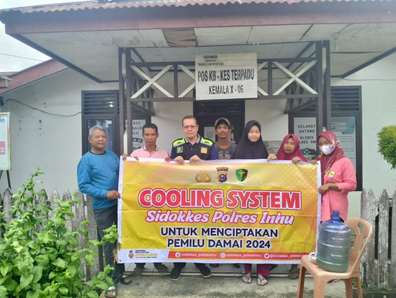 Berikan Yankes, Seksi Dokkes Polres Inhu Sosialisasi Pemilu Damai