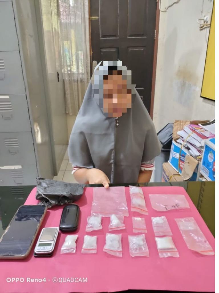 Jadi Pengedar Narkoba di Desa Balam, IRT Ini Ditangkap Tim Ojoloyo Polres Kampar