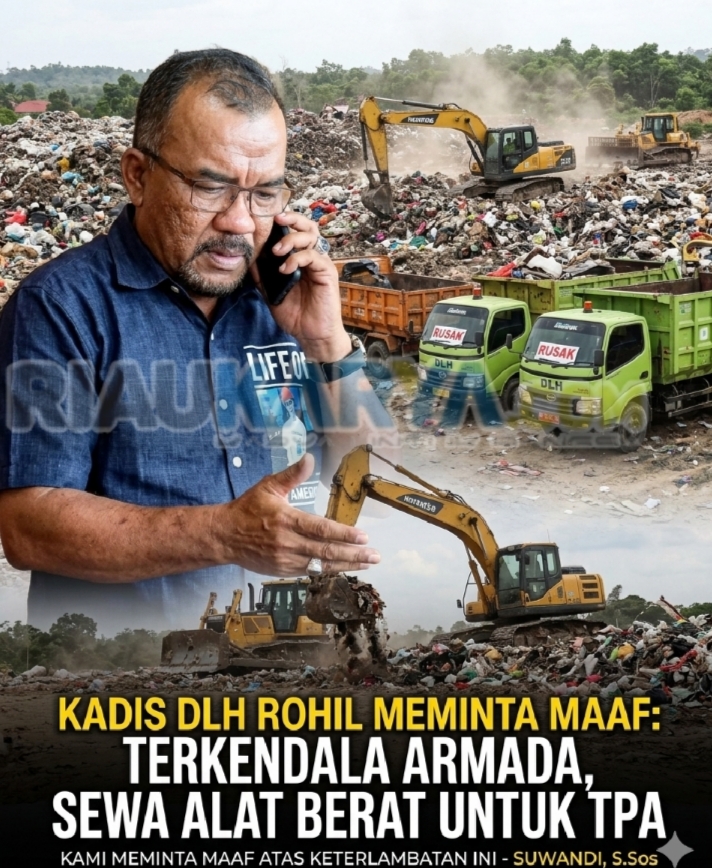 Sampah Terkendala Armada, Kadis LH Rohil Minta Maaf dan Sewa Alat Berat