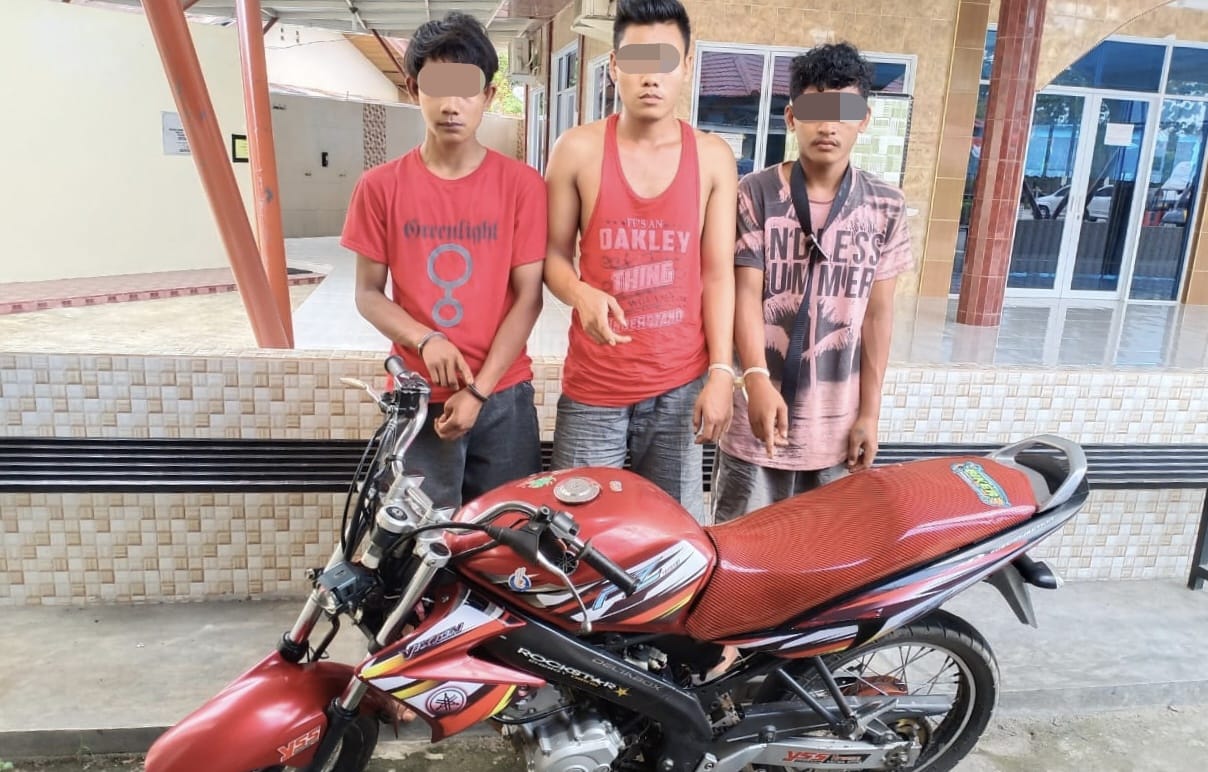 Curi Tas Pengunjung Cafe, Tiga Pemuda Berandalan Diringkus Buser Polres Inhu