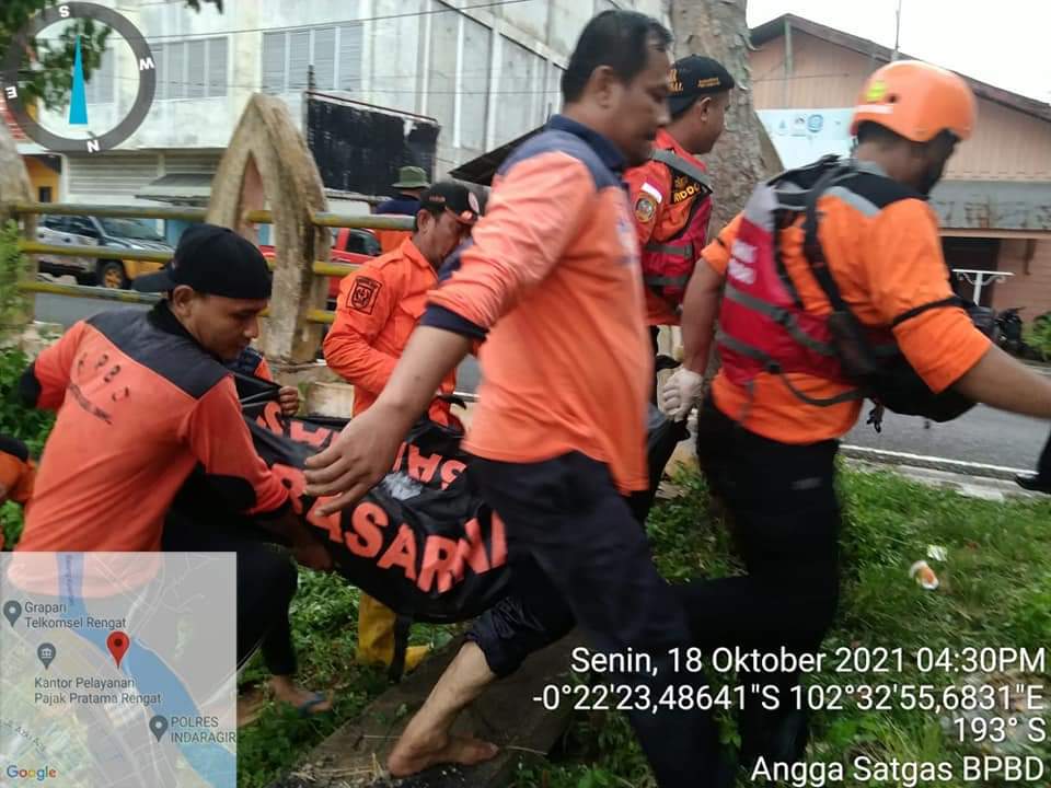 Korban Tenggelam di Sungai Indragiri Ditemukan Meninggal