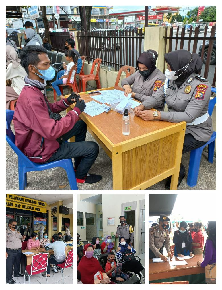 Polresta Pekanbaru Gelar Vaksinasi Gembira Bersama Polsek Jajaran