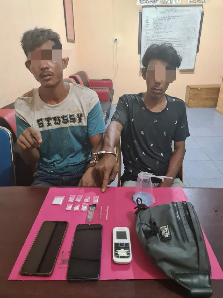 Polsek Siak Hulu Tangkap Dua Pelaku Narkoba di Desa Parit Baru