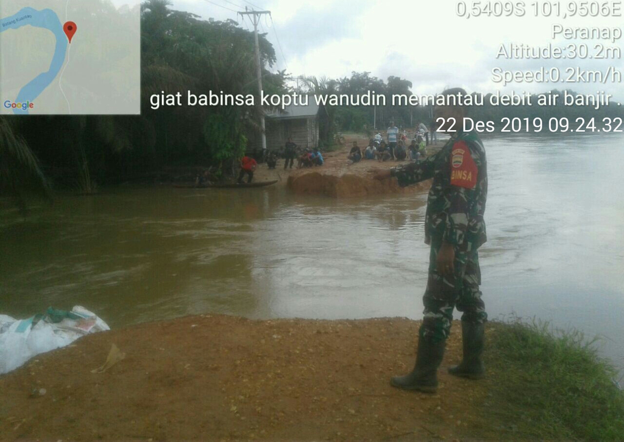 Pasca Banjir Koptu Wanudin Patroli Dijalan DM Dua Titik Jalan Terputus