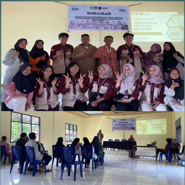 Mahasiswa Kukerta UNRI Melakukan Kegiatan Sosialisasi Terkait Digitalisasi dalam Pengembangan Desa, UMKM dan Agrowisata