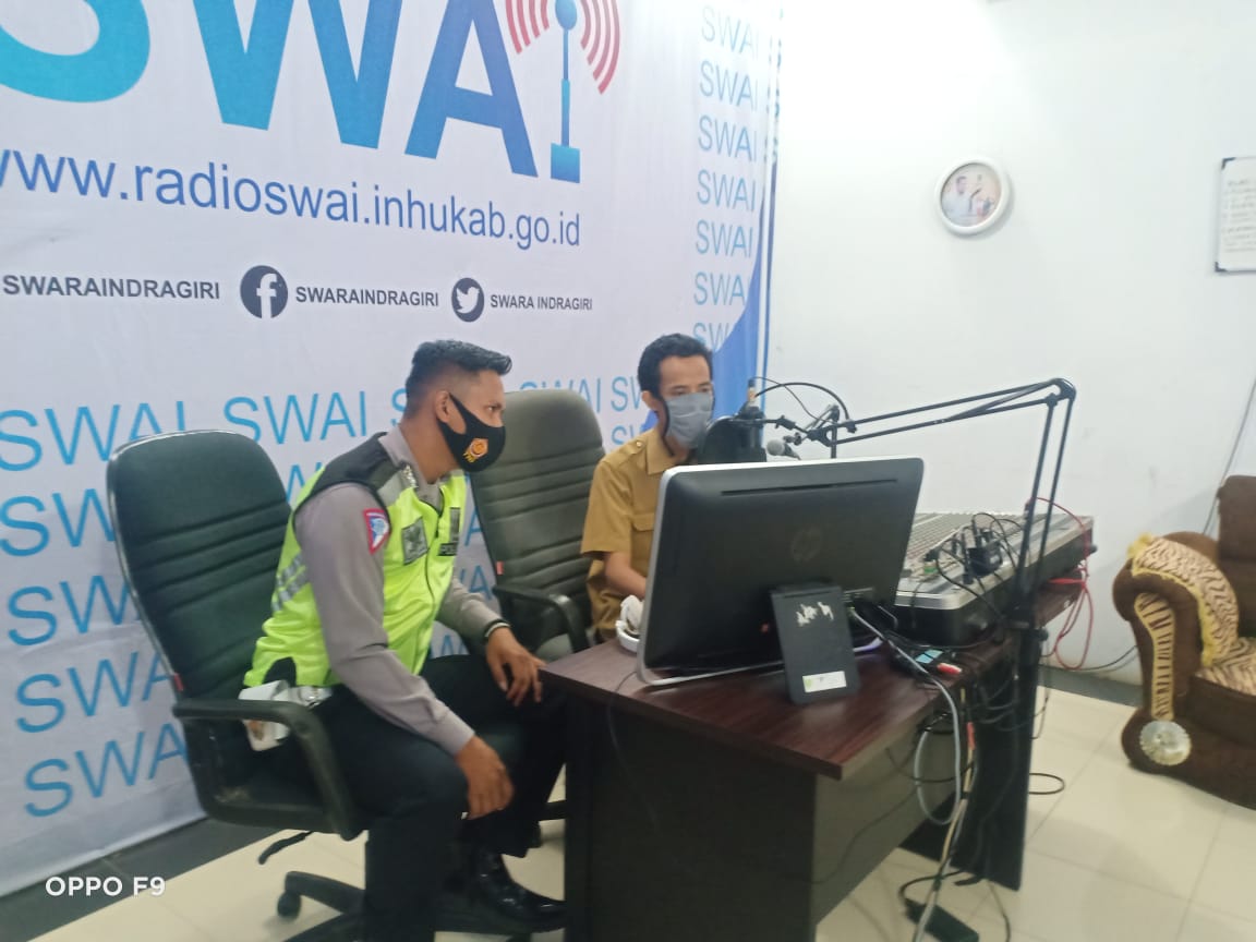 Sosialisasikan Operasi Zebra LK 2020, Polres Inhu Mengudara Lewat SWAI FM
