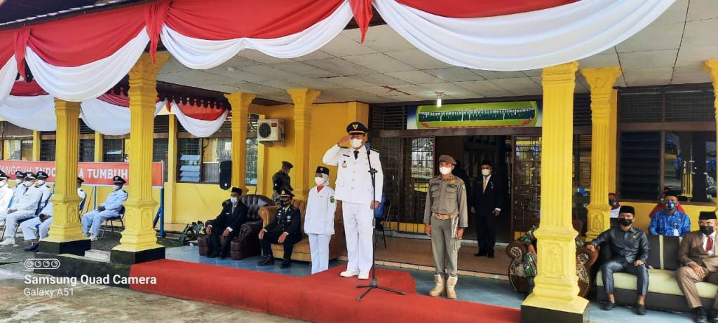 Pemerintah Kecamatan Kelayang Gelar Upacara HUT Ke-76 RI Secara Terbatas