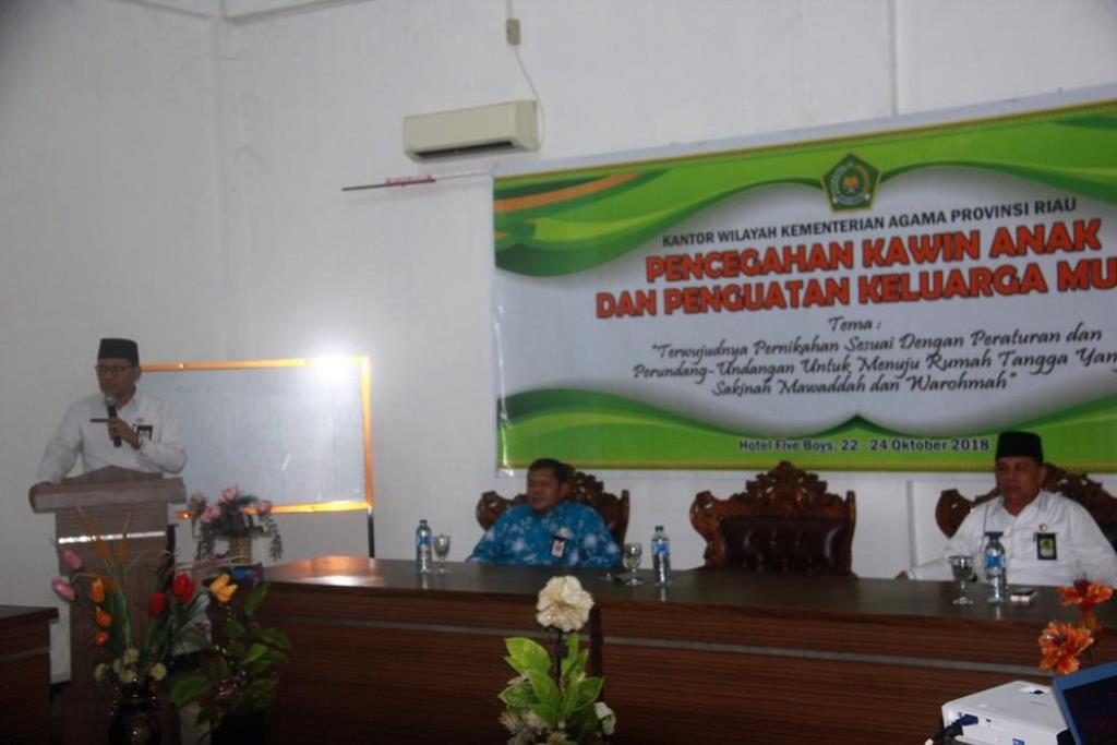 Kanwil kemenag Riau Taja Kegiatan Cegah Kawin Anak di Inhu