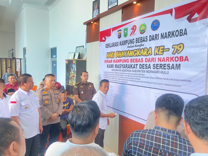 Kampung Bebas Dari Narkoba, Desa Seresam Ikrarkan Perlawanan Terhadap Narkoba