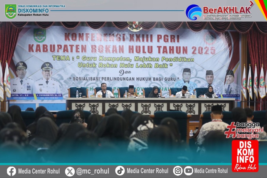 Konferensi PGRI ke-XXIII Rohul Resmi Dibuka, Wabup Tekankan Peran Strategis Guru Majukan Pendidikan