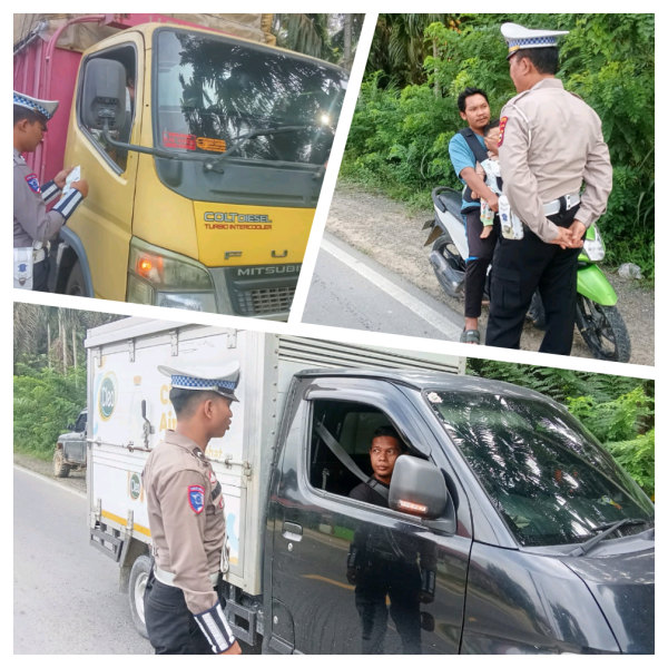 Operasi Keselamatan, Kapolsek Seberida Pimpin Tindak Tujuh Pelanggar Lalu Lintas