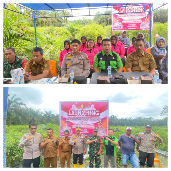 Polsek Seberida Hadiri Launching Program Penguatan Pekarangan Pangan Lestari