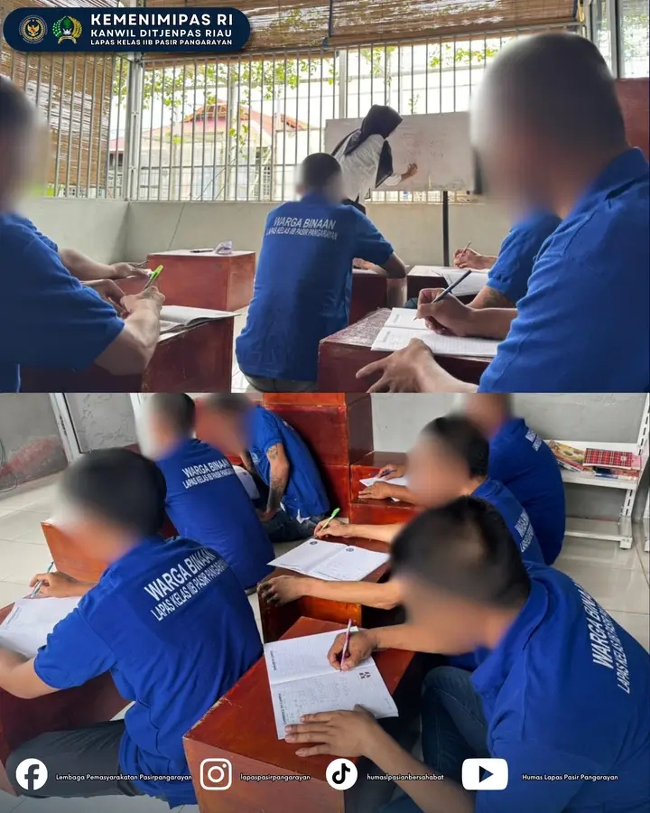 Bekali Masa Depan, Lapas Pasir Pangaraian Gelar Pendidikan Kesetaraan Bagi Warga Binaan