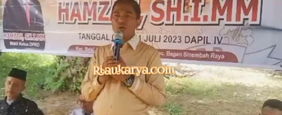 Wakil Ketua DPRD Rohil Hamzah Reses di Jalan Famili Bagan Batu