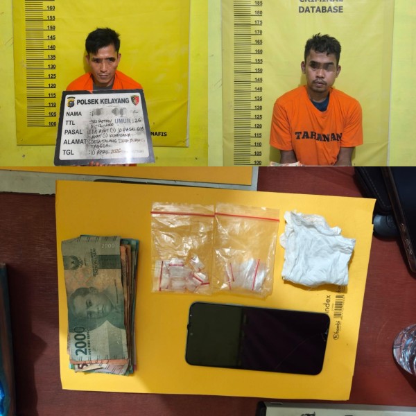 Pengungkapan Kasus Narkotika Di Desa Pring Jaya Rakit Kulim, Polsek Kelayang Berhasil Ringkus Dua Pelaku