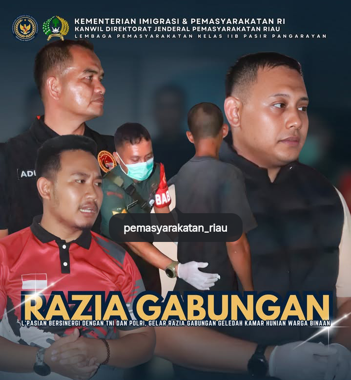 Lapas Pasir Pengaraian Bersinergi dengan TNI-Polri Gelar Razia Gabungan, Tegas Berantas Barang Terlarang di Dalam Blok Hunian