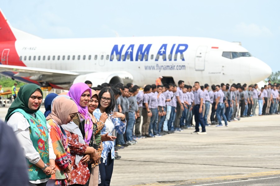 Lanud Raden Sadjad Gelar Tradisi Passing Out Danlanud RSA