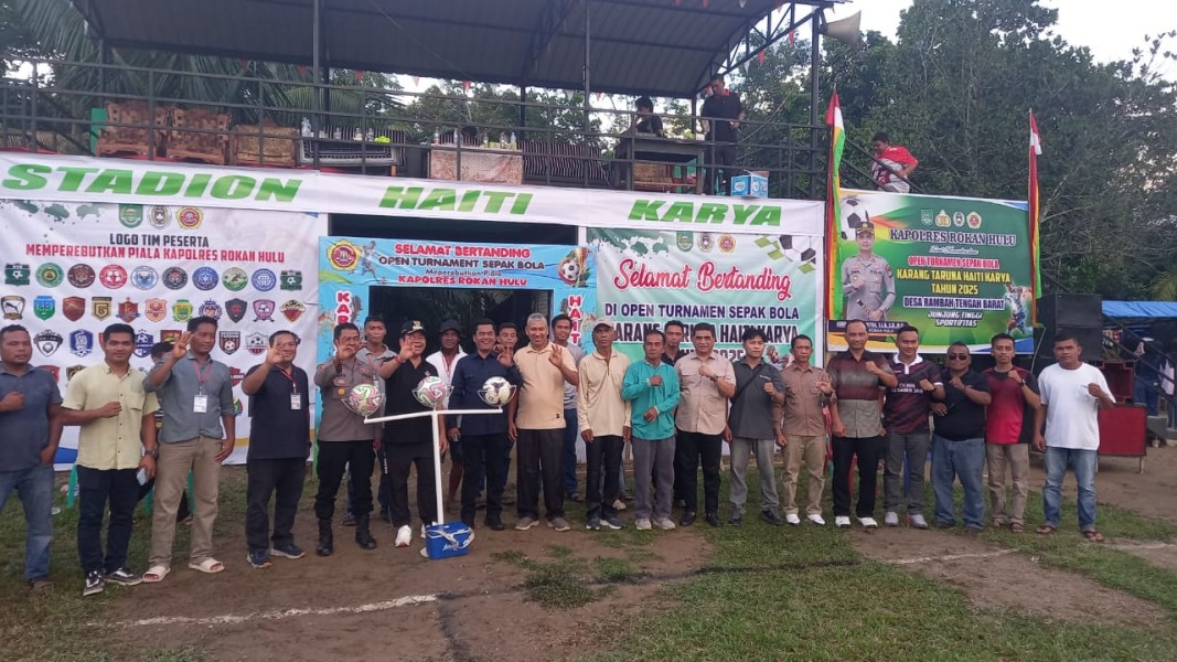 Turnamen Kapolres Cup 2025 Resmi Dibuka, Wakil Bupati Rohul Hadiri Pembukaan di Lapangan Haiti Karya