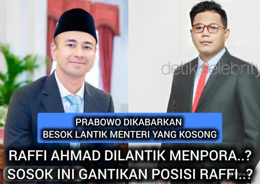 Raffi Ahmad MENPORA, Musisi asal Riau Andrigo Gantikan Posisi Raffi Ahmad..???