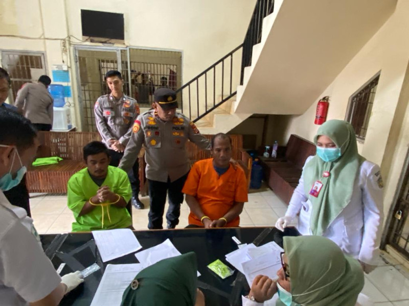 Tahanan Rutan Polres Lhokseumawe Jalani Pemeriksaan Kesehatan Cegah HIV dan IMS