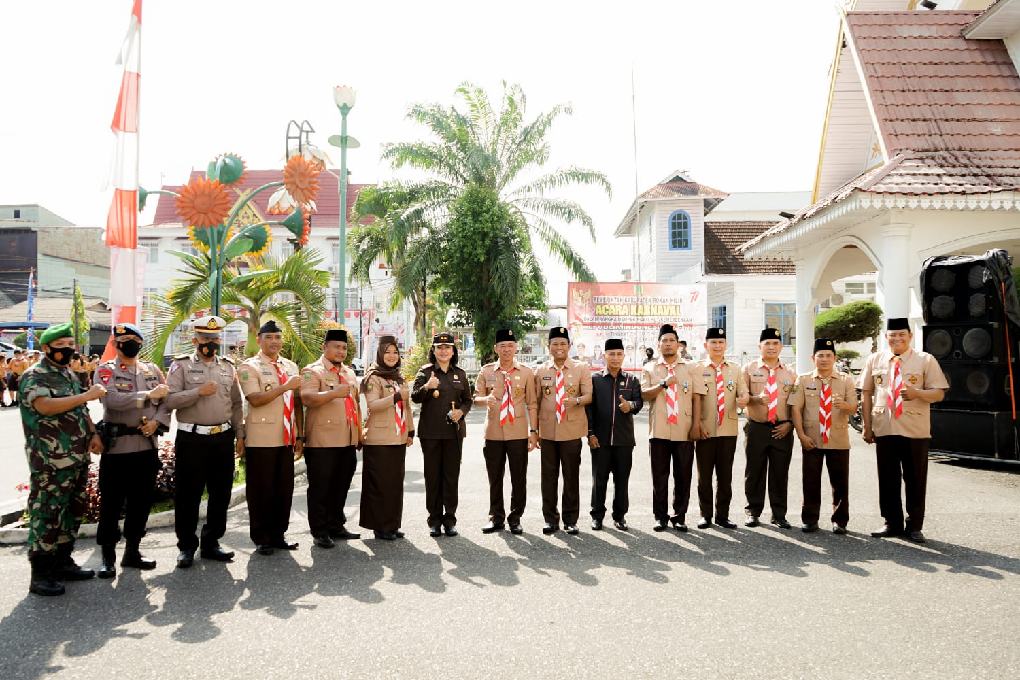 Danyon B Pelopor Brimob Hadiri Peringatan Hari Pramuka ke-61