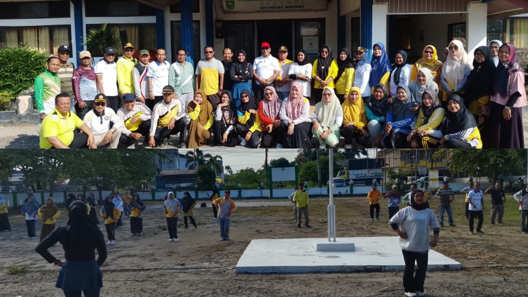 Senam Sehat Kamis Pagi di Seberida, Camat Ajak ASN Jaga Kebugaran dan Kekompakan