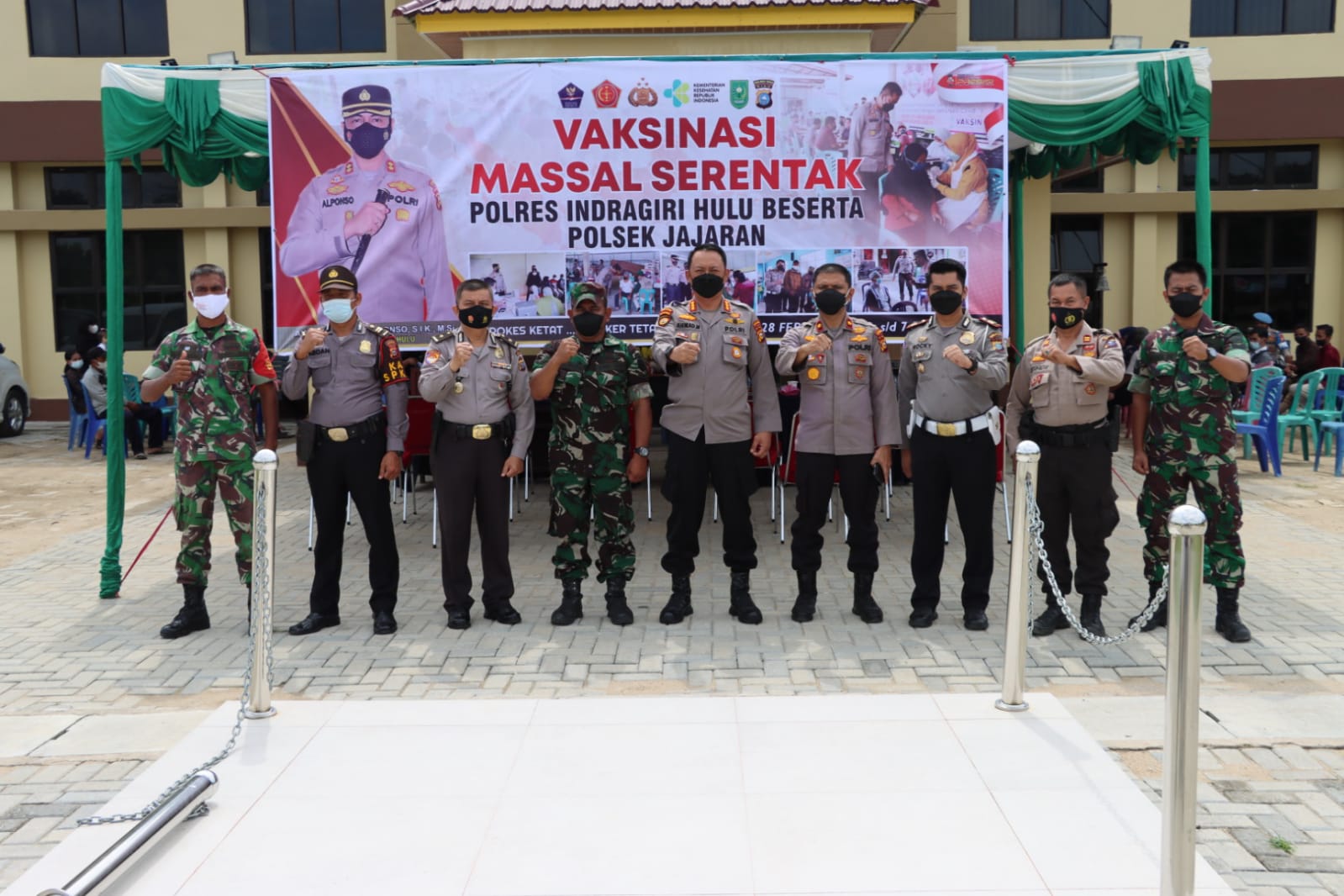 Selama Sepekan, Polres Inhu dan Polsek Laksanakan Vaksinasi Covid-19 Serentak