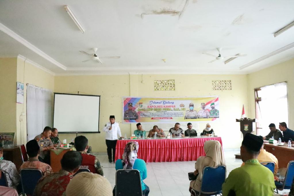 Kapolres Kampar Gelar Silaturahmi dengan Upika se-Kecamatan Tapung 