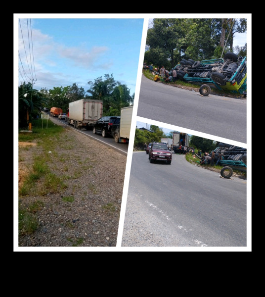 Mobil Bermuatan Wortel Terjungkal, Beruntung Sopir Selamat, Saat Evakuasi Terjadi Antrian Panjang