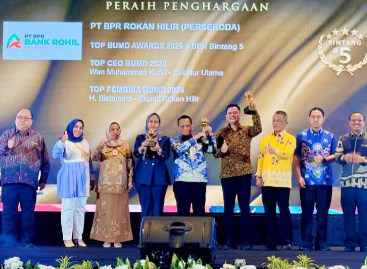 Bank Rohil Borong Penghargaan Bintang 5 di TOP BUMD Awards 2026, Bupati H. Bistamam Raih Gelar Top Pembina