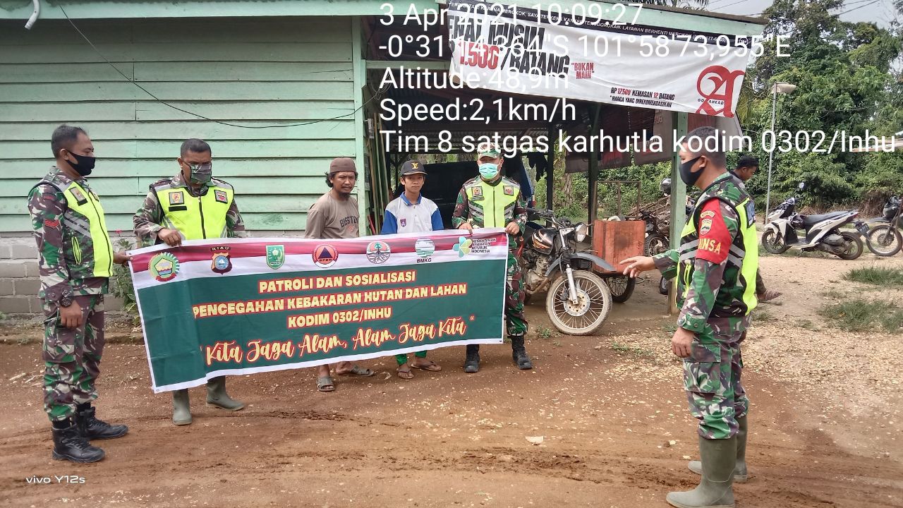 Sosialisasi Rutin, Serda Reno: Masyarakat Partisipasi Cegah Karhutla