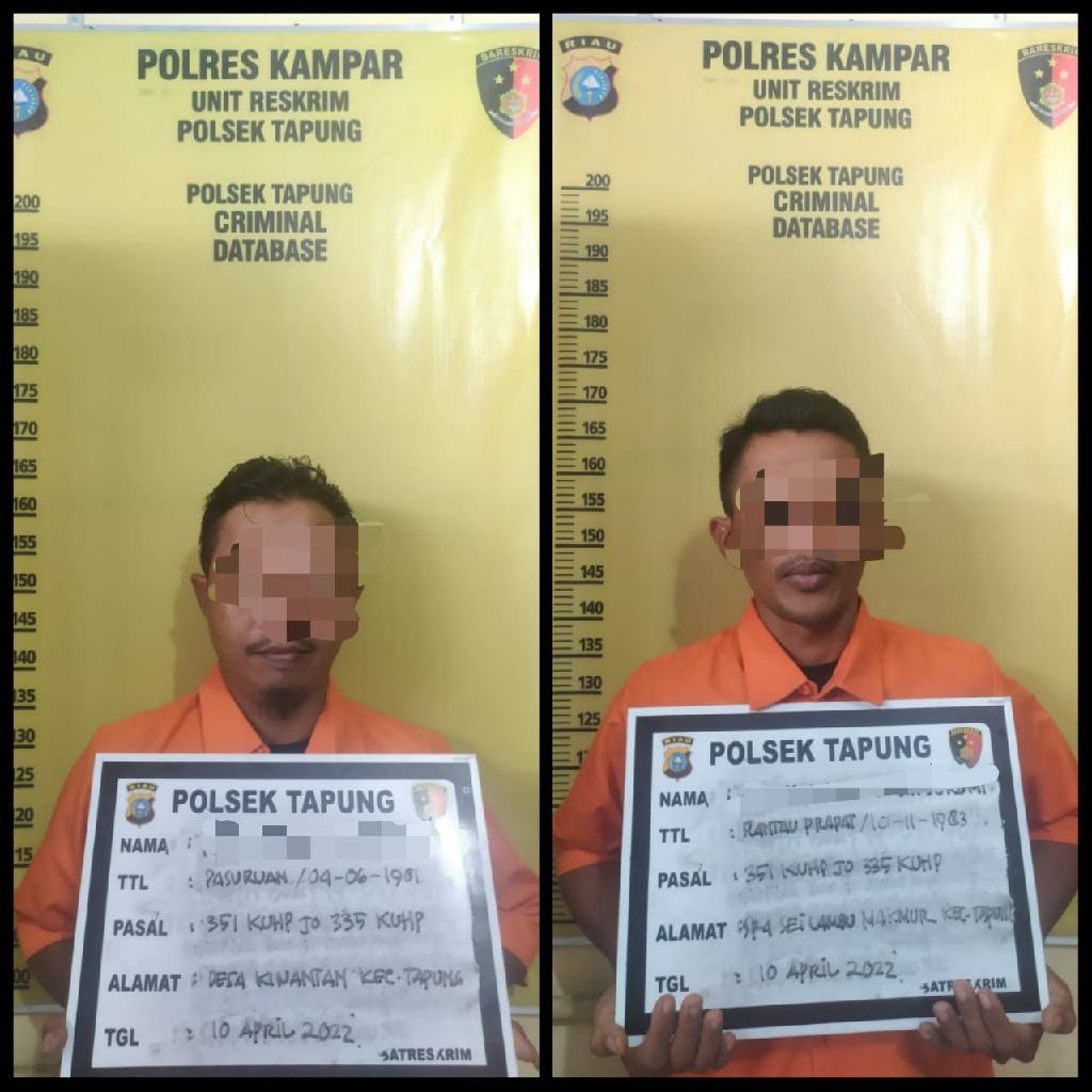 Todong dan Sandra Mandor Koperasi Kopta Masta, Dua Pelaku Ditangkap Polsek Tapung