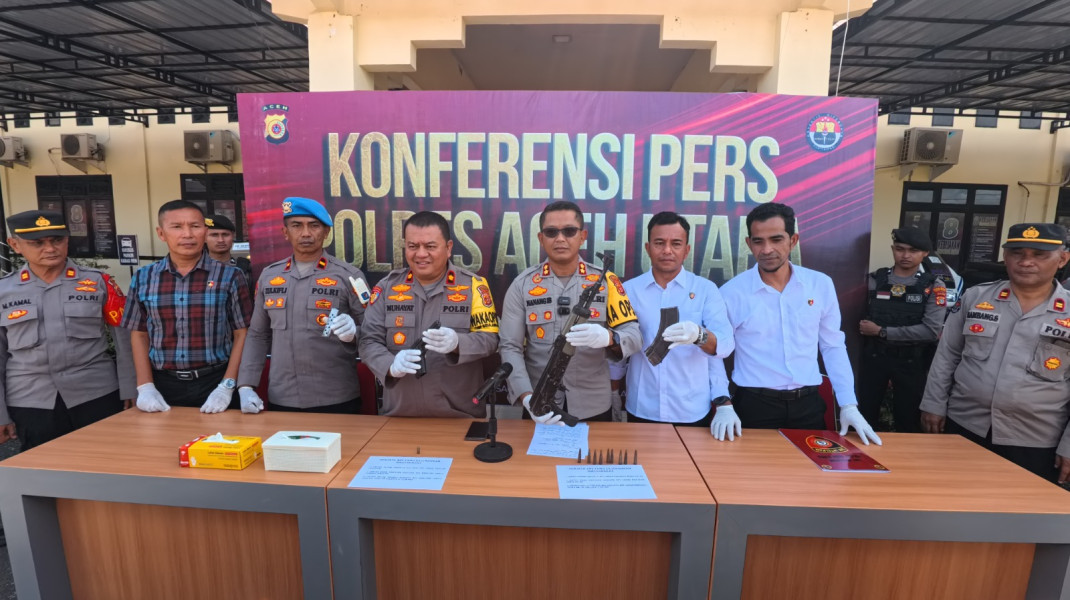 Polres Aceh Utara Terima Penyerahan Dua Pucuk Senpi dari Masyarakat